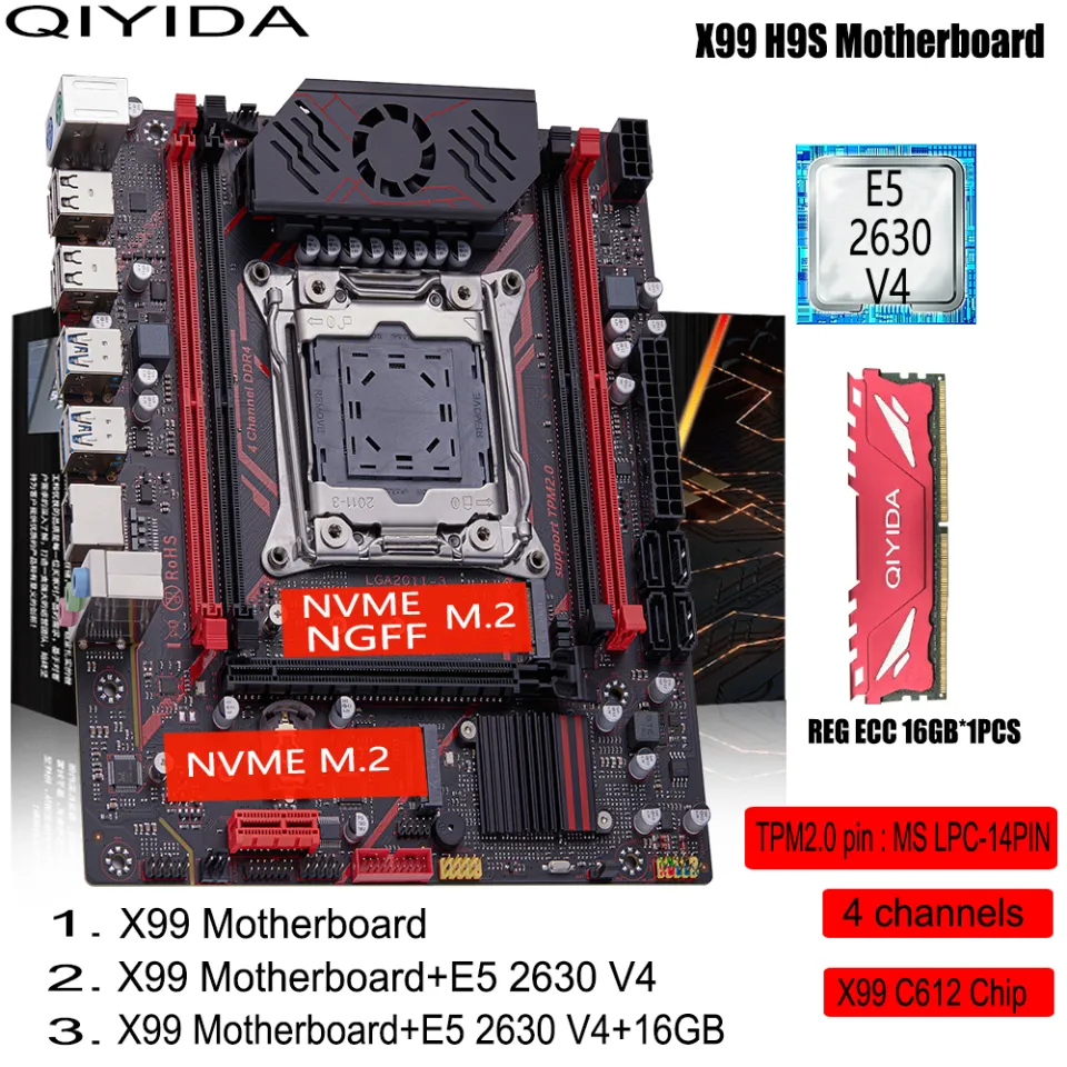QIYIDA X99 H9S Motherboard Set Kit With LGA2011-3 Xeon E5