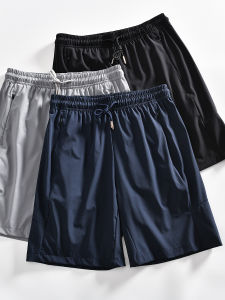 Ice Silk Quick Dry Lightweight Breathable Elastic Waist Sports Shorts for Men Summer Casual Pants Straight Leg Fit All Seasons