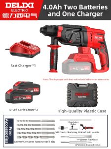 DELIXI | Rechargeable Multifunctional Power Hammer Drill