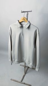 BlueButton Sweatshirt Half Zip Hoodie: Jaket Pria French Terry 380 GSM