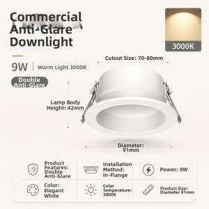SAINAHEPAN | Anti-dazzle High-power Recessed Spotlights 9cm 12cm