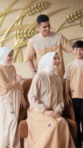 MUTIF Gamis Koko ALZENA ASWAD Sarimbit Pasangan Couple Keluarga Muslim Lebaran Katun S-3XL