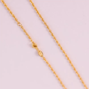 Chow Sang Sang 周生生 999.9 24K Pure Gold Twist Link Chain Necklace for Women & Men 47cm 95492N Price-by-Weight Approx. 5.24g Gold