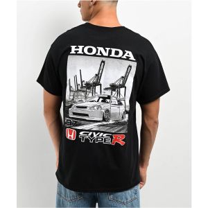 Honda | Honda Mens and Womens T-shirt Honda 97 Civic Type R Summer Motorcycle Tee Racing Short-sleeved Spring Cycling Off-road Top