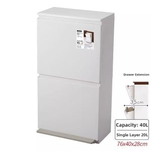 Asvel | Pedal Kitchen Waste Sorter Dual-compartment Trash Can