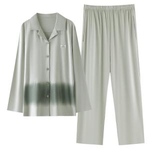 MiiOW | Pure Cotton Long Sleeve Sleepwear Set For Men Loose Comfortable Home Clothes Casual Style Round Neck Overhead Design