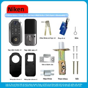 Khóa Thông Minh Trong Nhà Kết Hợp Mật Khẩu Vân Tay Bluetooth Khóa Cửa Hợp Kim Nhôm Cho Phòng Ngủ Văn Phòng Kho