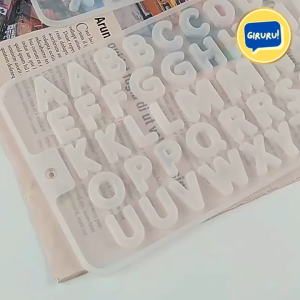 2 pcs Cetakan Silikon Kue Coklat Puding Huruf dan Angka Happy Birthday Karakter Set