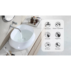 Rubine BOAT 59 Countertop Oval Ceramic Basin