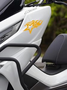 2PCS Flame Star Motorcycle Sticker Car Fuel Tank Helmet Windshield Reflective Waterproof Vinyl Decal Accessories for QJMOTOR