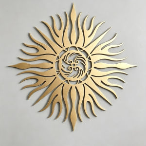 CIFbuy | CIFBUY Large Metal Wall Art Sun Burst Sculpture Modern Outdoor Garden Yard Living Room Decor