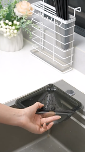 Magnetic Sink Strainer Basket Drainage Filter Basket Triangular Twist Open Bottom Kitchen Sink Corner Rack Sieve Colander