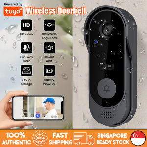 🇸🇬[Ready Stock] Tuya Wireless Video Door Bell 2.4G WIFI Smart Doorbell with Camera Wide-angle Waterproof Night Vision Home Security Monitors