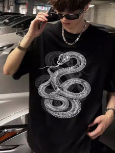 Limited Edition Snake Print Breathable Men T-Shirt