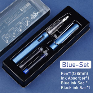 Fountain Pen Pena Tinta Ink Pen 0.38Mm Bahan Plastik Refill Tinta Hitam & Biru Untuk Berlatih Kaligrafi
