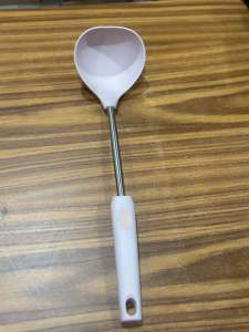 Pink Silicon Soup Ladle Heavy Duty Stainless handle Aesthetic