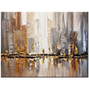 KAYOU | Diy Painting By Numbers City Corrugation Painting Acrylic Paint By Numbers Large Size for Living Room Art Frameless