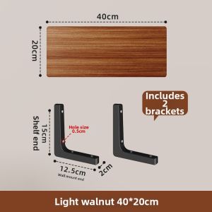 WUBUWEI | Non-Drilling Wall Shelf Foldable Bookshelf Display Rack Wood