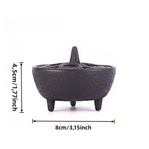 1PC Nồi Gang Đúc Đốt Trầm Hương Giá Đỡ Nhang Cho Cây Xô Thơm Trắng Palo Santo Thiền Yoga Nghi Lễ Trang Trí Nhà Cửa Quà Tặng Cho Phụ Nữ
