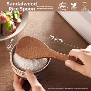 COOKER KING | Antibacterial Non-Stick Heat-Resistant Wooden Rice Spoon
