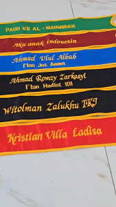 Selempang Anak Dewasa RA/TK/SD/SMP/SMA Custom Nama