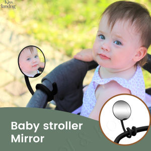 Stroller Mirror 360° Rotating Shatterproof with Non-Slip Silicone Leg for a Full Secure View of Your Baby