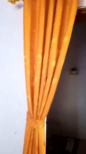 Gorden Jendela Dan Pintu Minimalis Motif  Polkadot Warna Abu abu Tirai Korden Gordeng Hordeng Murah