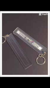 RFID Keychain Holder for Parking Access Transparent Acrylic Carpark Holder (RFID Tag Not Included)