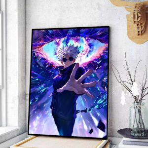 KAYOU | Bộ Tranh Sơn Dầu Tự Làm Theo Số Anime Jujutsu Kaisen Khổ Lớn Tranh Trang Trí Nhà Cửa Bộ Dụng Cụ Vẽ Tranh