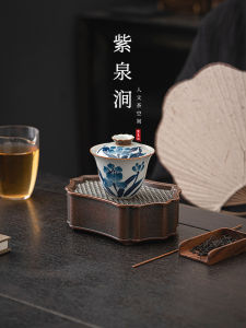 Hand-Painted Dandelion Ceramic Tea Set Vintage Gongfu Teaware Jios L PD Purple Spring Ravine Handmade Dining Utensils