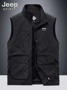 Áo Vest Đa Chức Năng JEEP SPIRIT Dành Cho Nam Mùa Xuân Thu Thường Ngày Ngoài Trời Nhiều Túi Thời Trang Thành Phố Rộng Rãi
