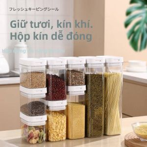 Hộp Đựng Chất Liệu Nhựa An Toàn Thực Phẩm Kín Khí Có Đồng Hồ Đếm Thời Gian cho Cereals và Bột