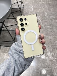 Samsung S25 Ultra Magnetic Attraction Phone Case Original Compatible Transparent Protective Cover Edge S24 S23 US22 S20