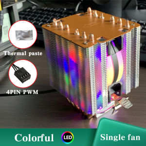 6 Heat Pipes CPU Air Cooler 4PIN PWM AM4 RGB Cooling Fan for Intel LGA 1366 1700 1200 1150 1151 1155 2011 X79 X99 AMD AM3 AM5
