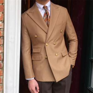 Áo Khoác Vest Nam Kiểu Anh Dáng Ôm Hai Hàng Khuy Lịch Lãm Thích Hợp Cho Cả Giải Trí Và Công Việc.