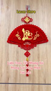 Liễn Treo Trang Trí Ngày Tết Liễn Quạt Liễn Vuông Câu Đối Treo Decor Tết