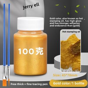 JIELI | Waterproof Tombstone Paint Pen Fade-resistant Black and Gold Inscription Touch-up Pen