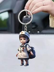 2D Acrylic Nurse Backpack Pendant Keychain Doctor Nurse Theme Acrylic KeychainThanksgivingNurse Doctor Day Commemorative Gift