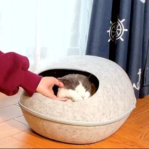 Pet Egg Shape Pet Cat Bed / Nest Cave Sleeping Pet Bed For Cats Dogs