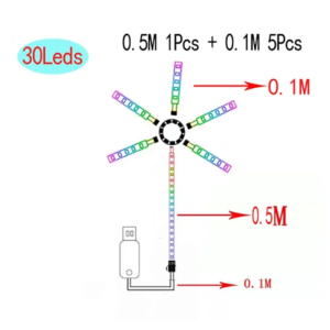2025 Firework Strip Lights LED Bluetooth APP Control Neon Strip USB 5V Changing Smart Lamp Sync Music Bedroom Decor Dream Light