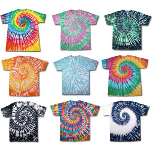 Handmade Tie Dye T-Shirt Pure Cotton Skateboard Casual Spring Summer Short Sleeve Men Women Rainbow Stripes Hip Hop Style