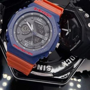 นาฬิกาข้อมือผู้ชาย รูปแบบจีช็อค ออสติมัสแปดเหลี่ยม ดิจิตอล2 ระบบ พร้อมกล่องคาสิโอแถม สำหรับผู้ชาย