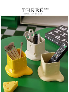 Tlife Melt Ceramic Cosmetic Pen Holder Living Room Decoration Storage Box Home Decor Simple Nordic Style Pure Color