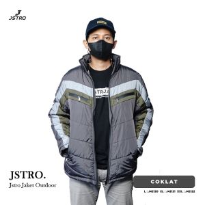 Jstro Jaket Pria Windbreaker Kembung Brown Green