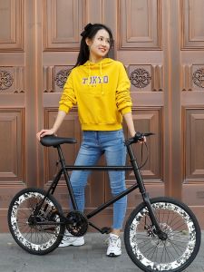 Action High Handle Fixed Gear Bike Boys and Girls Teenagers Middle School Students High Carbon Steel 20-Inch Reverse Brake Warped Head Bicycle