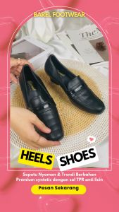 BAREL - Feb Sepatu Pantofel Wanita Sepatu pantofel Kerja Kantor Wanita Wedges Heels Wanita