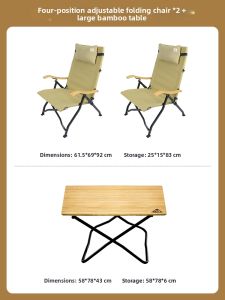 AREFFA | Portable Folding Table and Chair Set Picnic Camping