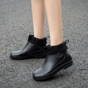 Giày Bốt Chống Thấm Nước Nhẹ Thời Trang Ngoài Trời Cho Nữ Giày Bốt Mùa Mưa PVC Thoải Mái Đa Năng Giày Bốt Ngắn Mùa Hè