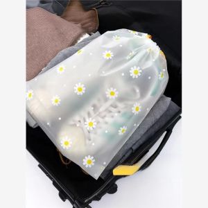 Portable Travel Swimming Shoe Storage Bag Waterproof Dustproof Cartoon Style Drawstring Bag for Clothing And Shoe Storage