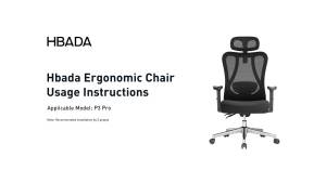 HBADA P1 Ergonomic Chair with 3D Adjustable Headrest & Armrests | Mesh Gaming Chair